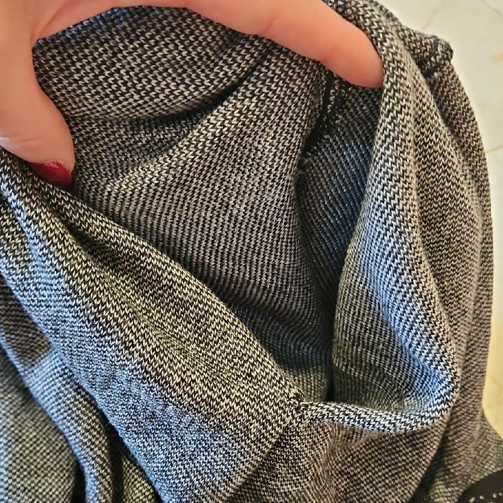 Belldini Gray and Black Belted Poncho Sweater [Size L] - Picture 4 of 7